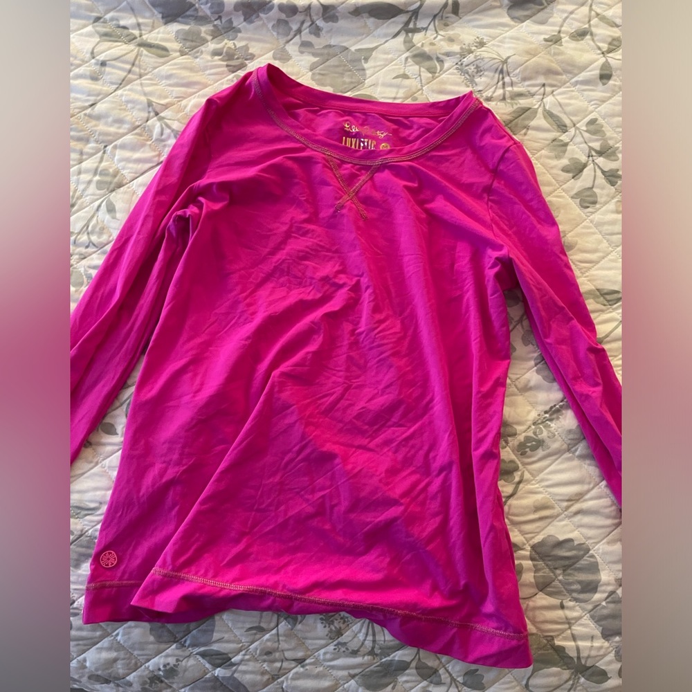 LILLY PULITZER LUXETIC MAGENTA TOP